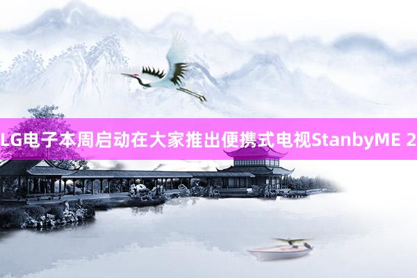 LG电子本周启动在大家推出便携式电视StanbyME 2