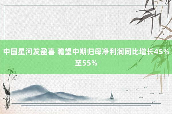 中国星河发盈喜 瞻望中期归母净利润同比增长45%至55%