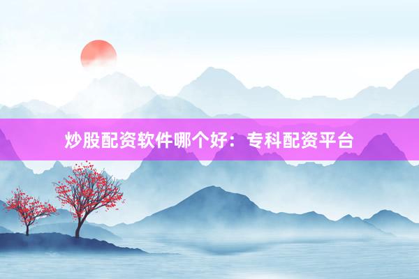 炒股配资软件哪个好：专科配资平台