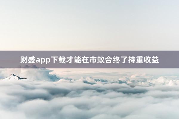 财盛app下载才能在市蚁合终了持重收益