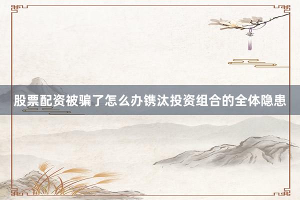 股票配资被骗了怎么办镌汰投资组合的全体隐患