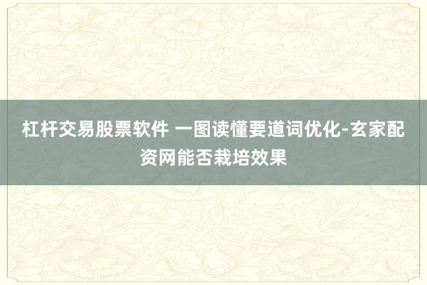 杠杆交易股票软件 一图读懂要道词优化-玄家配资网能否栽培效果